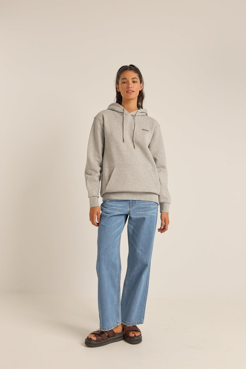 Logo Boyfriend Fleece Hood Grey Heather