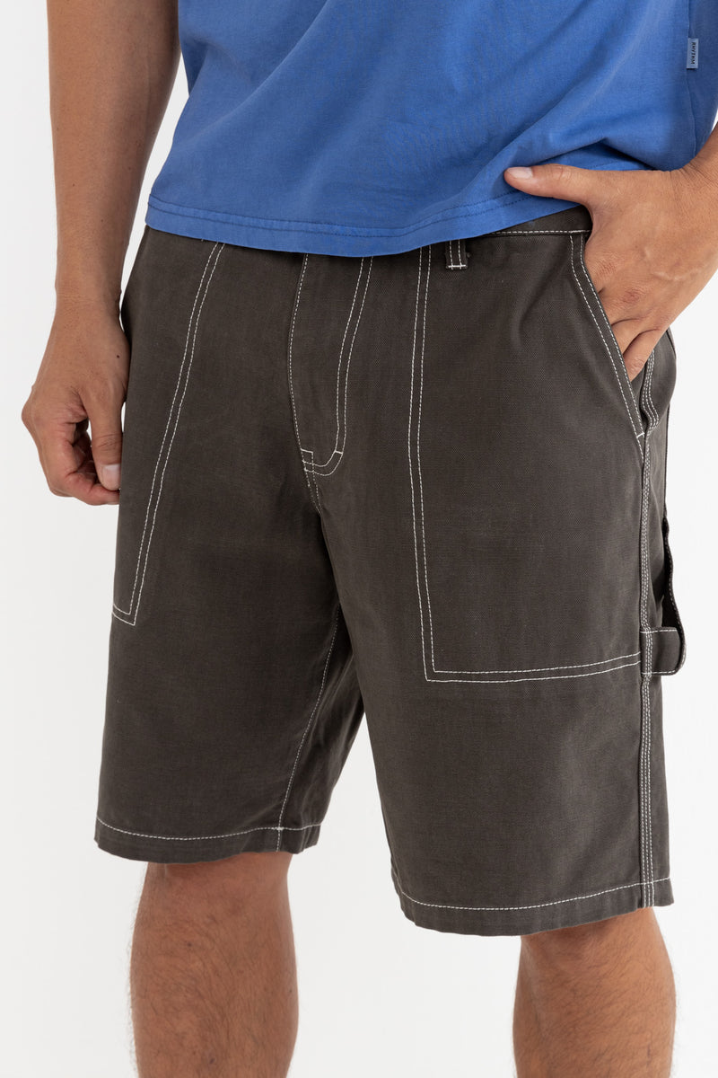 Contrast Stitch Carpenter Short Charcoal