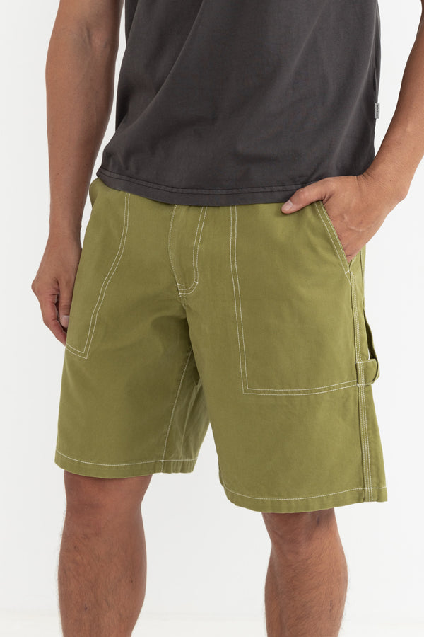 Contrast Stitch Carpenter Short Khaki