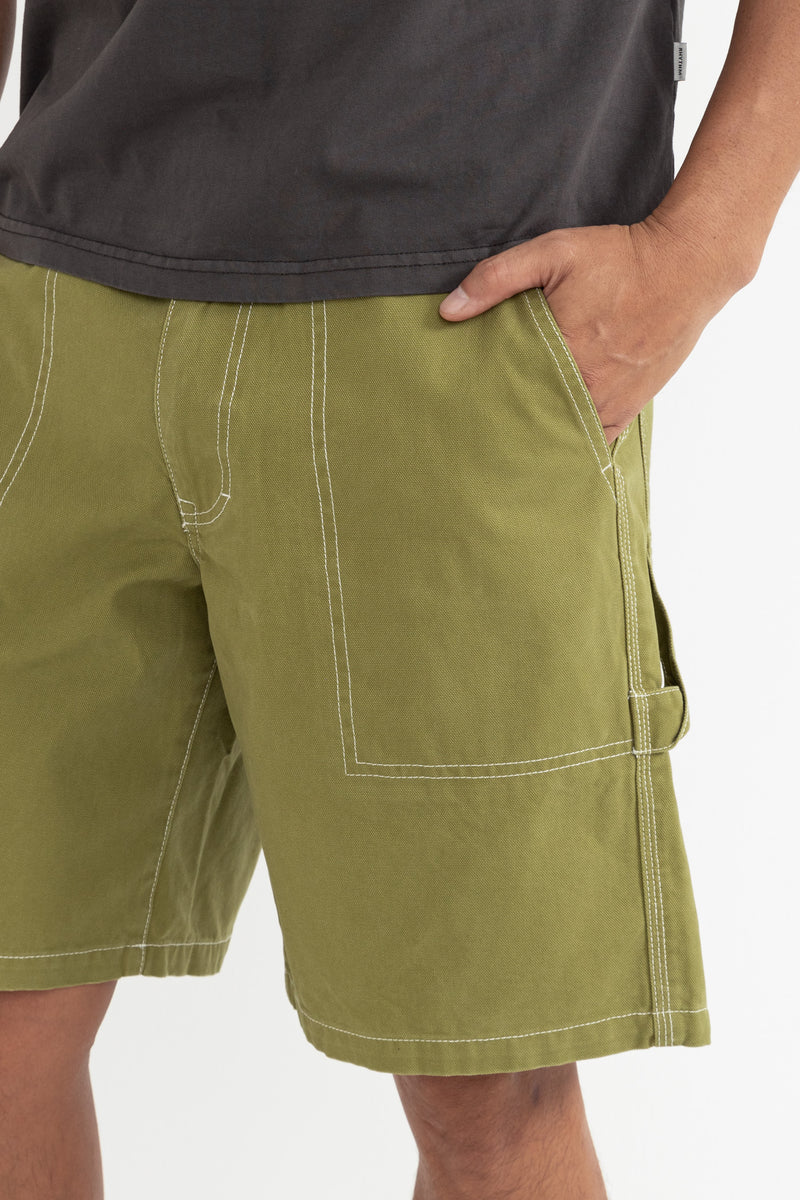 Contrast Stitch Carpenter Short Khaki