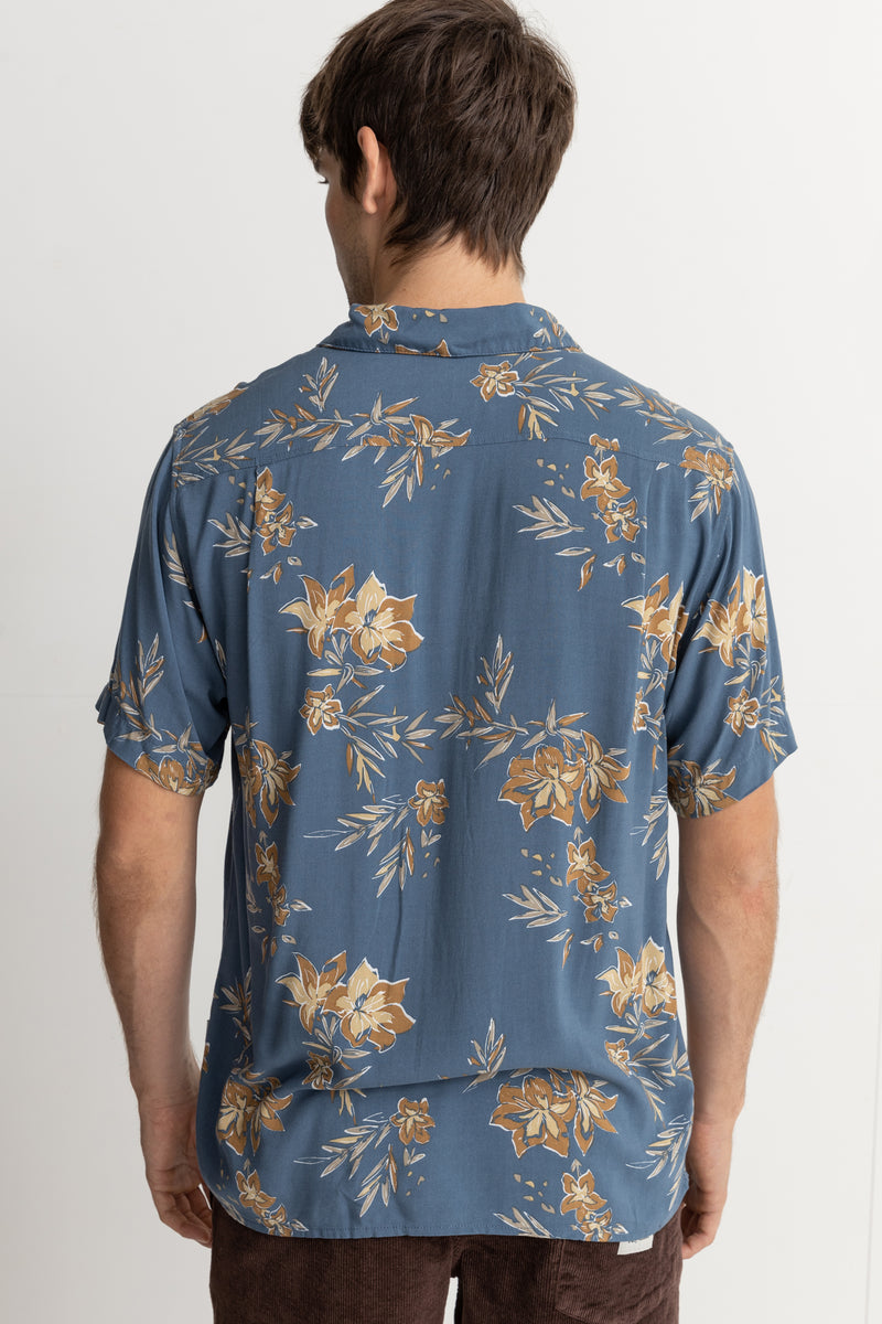 Floral SS Shirt Blue
