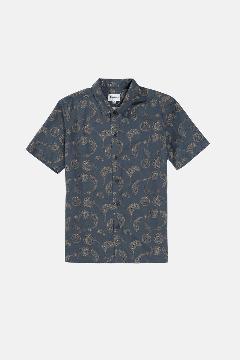 Paisley SS Shirt Charcoal