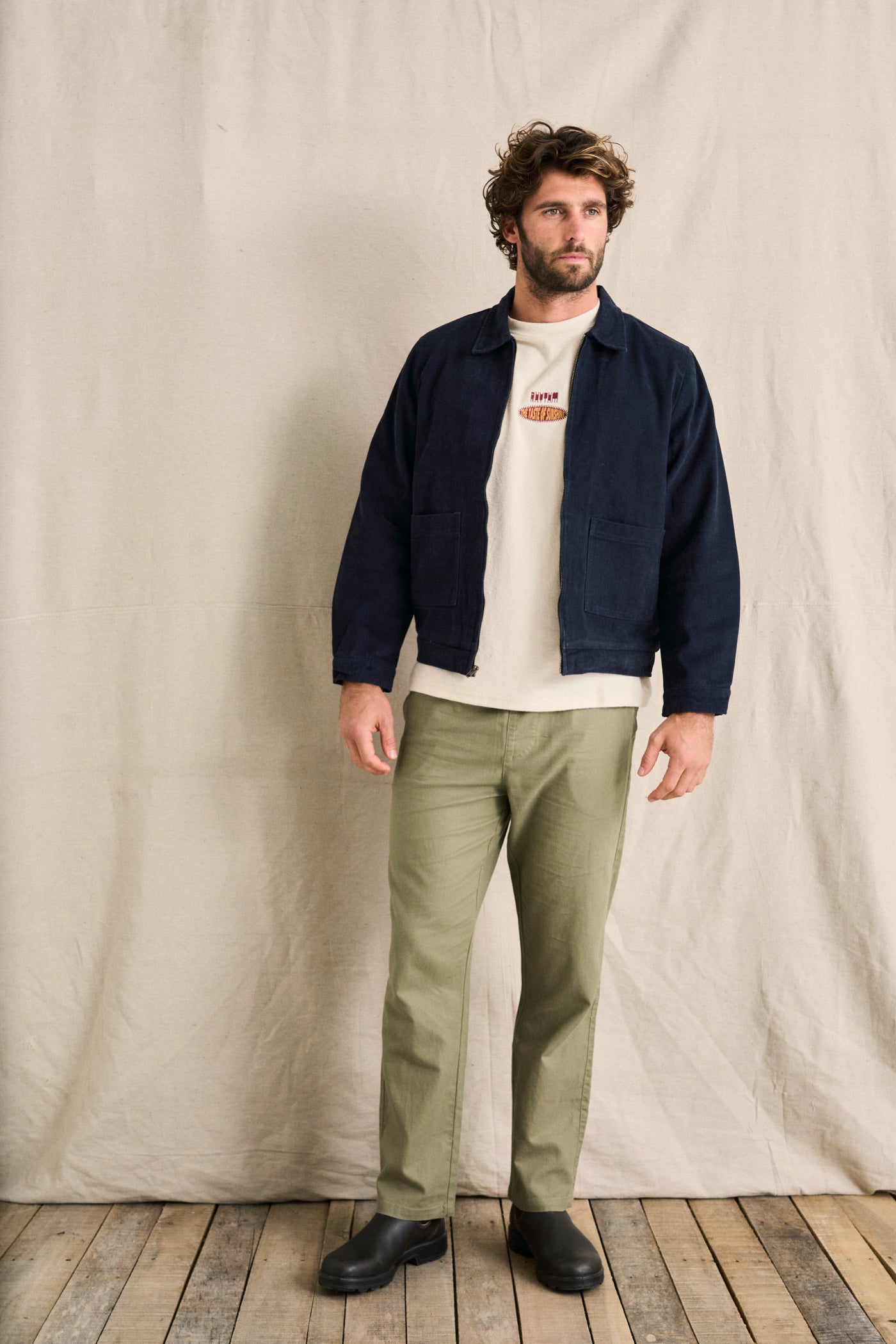 アウターその他 GLOWNY G TWILL WORK JACKET NAVY 5cae7f0e1c9dd98093719521ad2d33