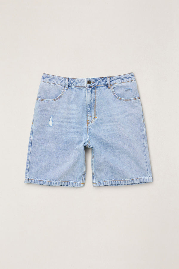 Subtle Distress Short Blue