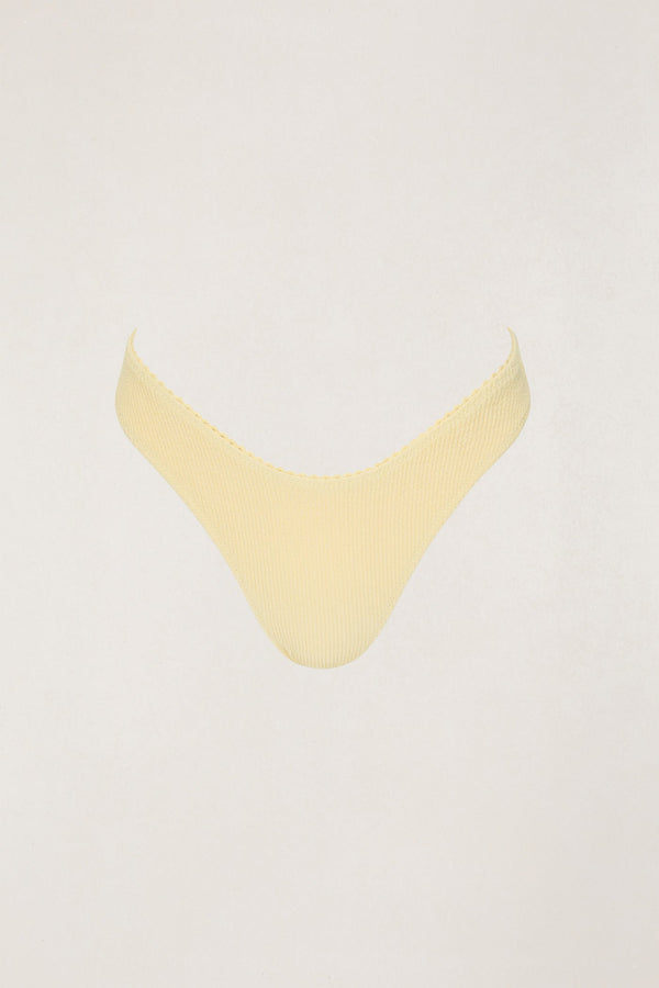 Essential Rib Scallop Hi Cut Pant Butter