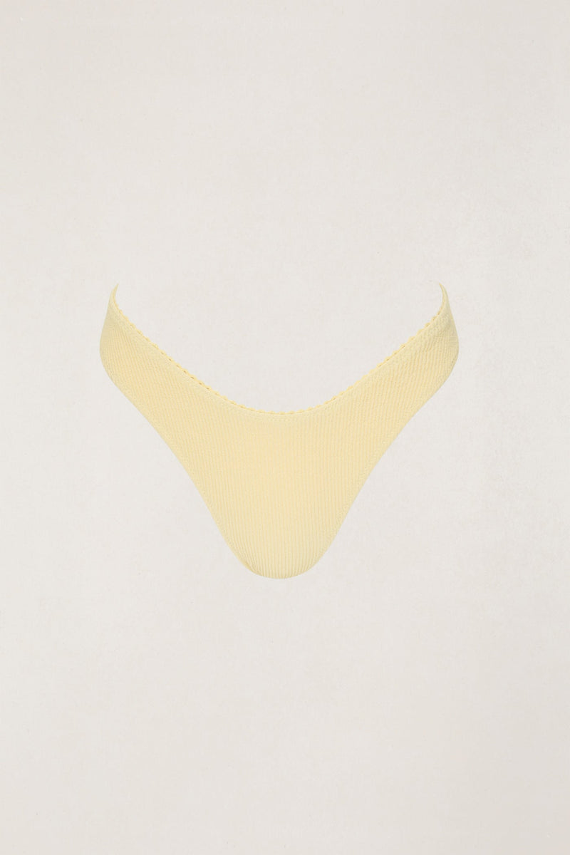 Essential Rib Scallop Hi Cut Pant Butter