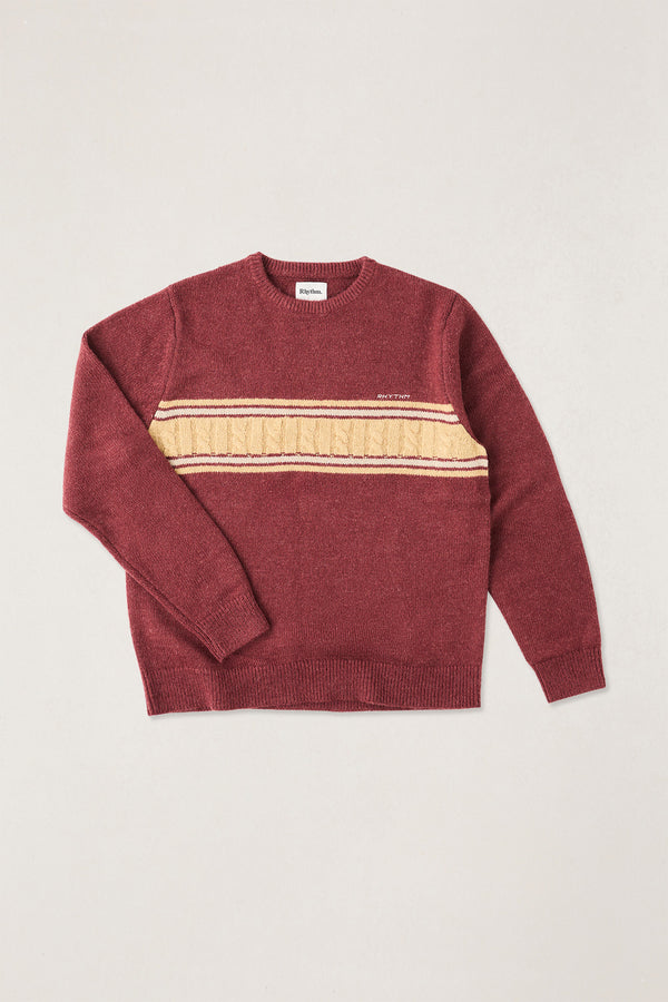 Mohair Stripe Knit Merlot
