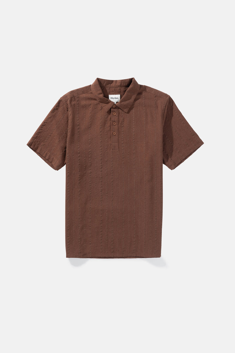 Textured SS Shirt Chocolate