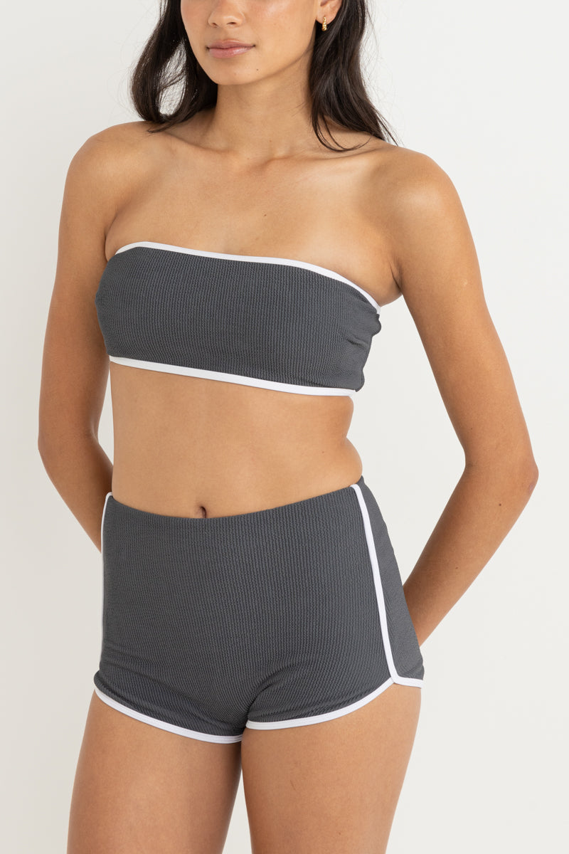 Essential Rib Contrast Surf Short Graphite