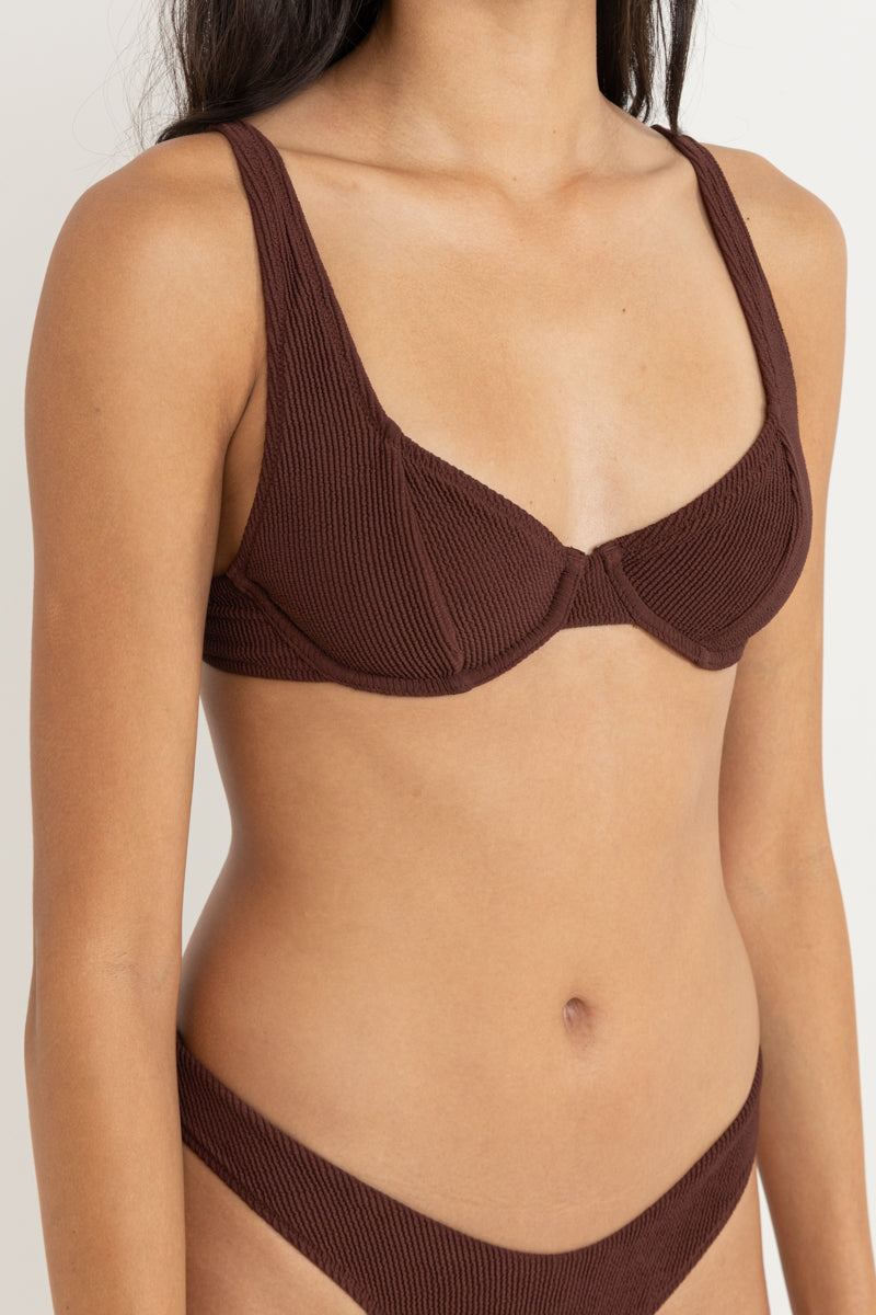 Essential Rib Underwire Top Cafe