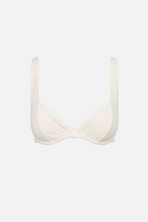 Essential Rib Underwire Top Creme