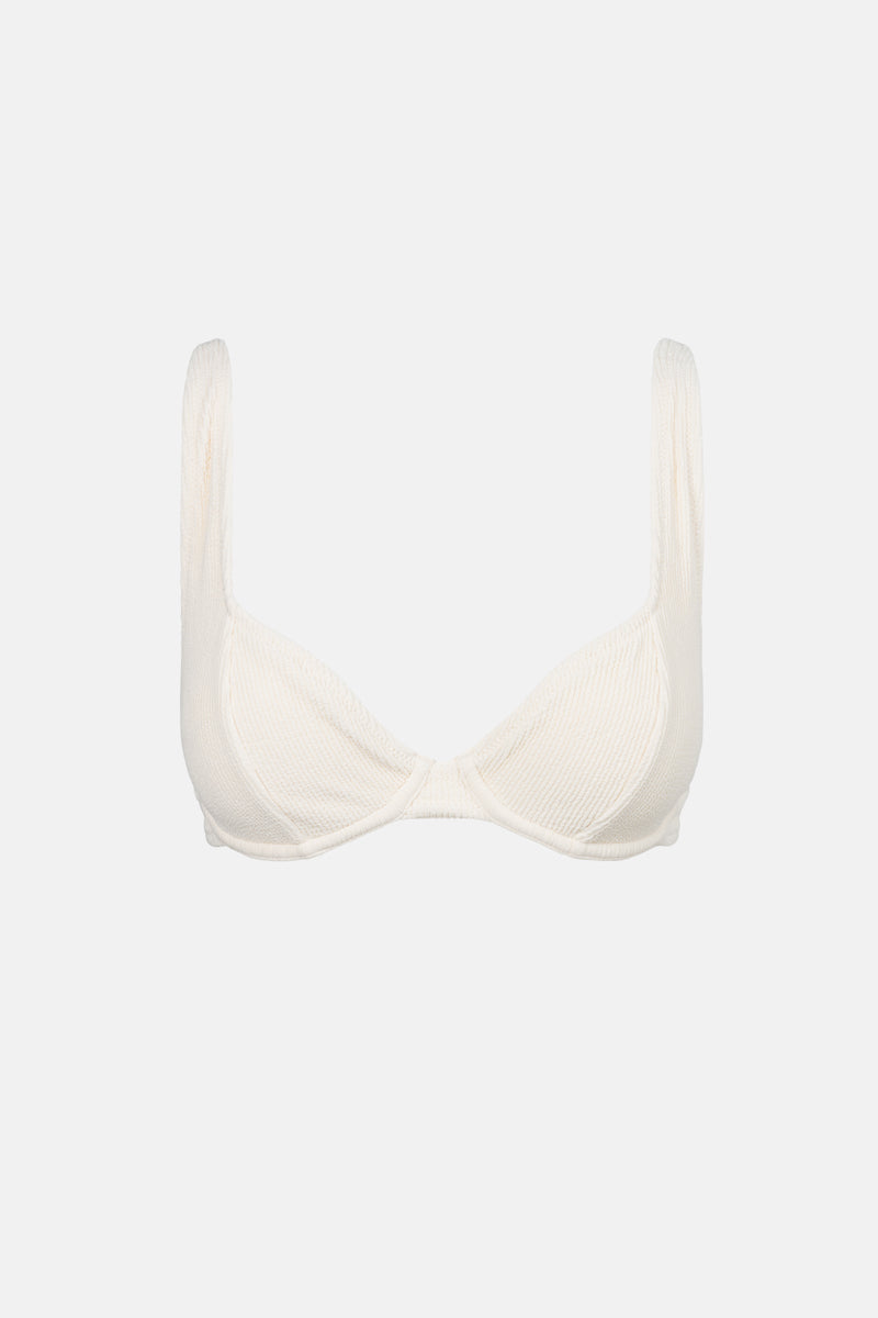 Essential Rib Underwire Top Creme