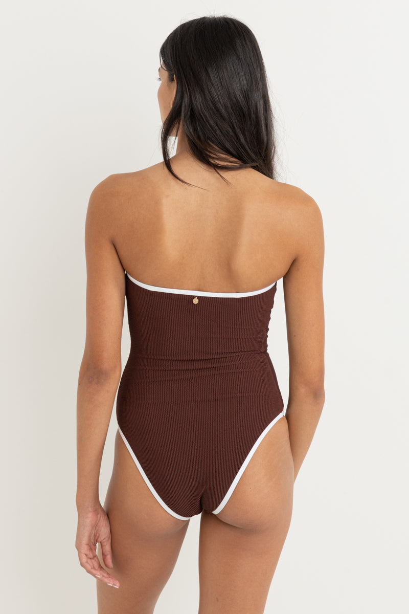 Essential Rib Contrast One Piece Cafe