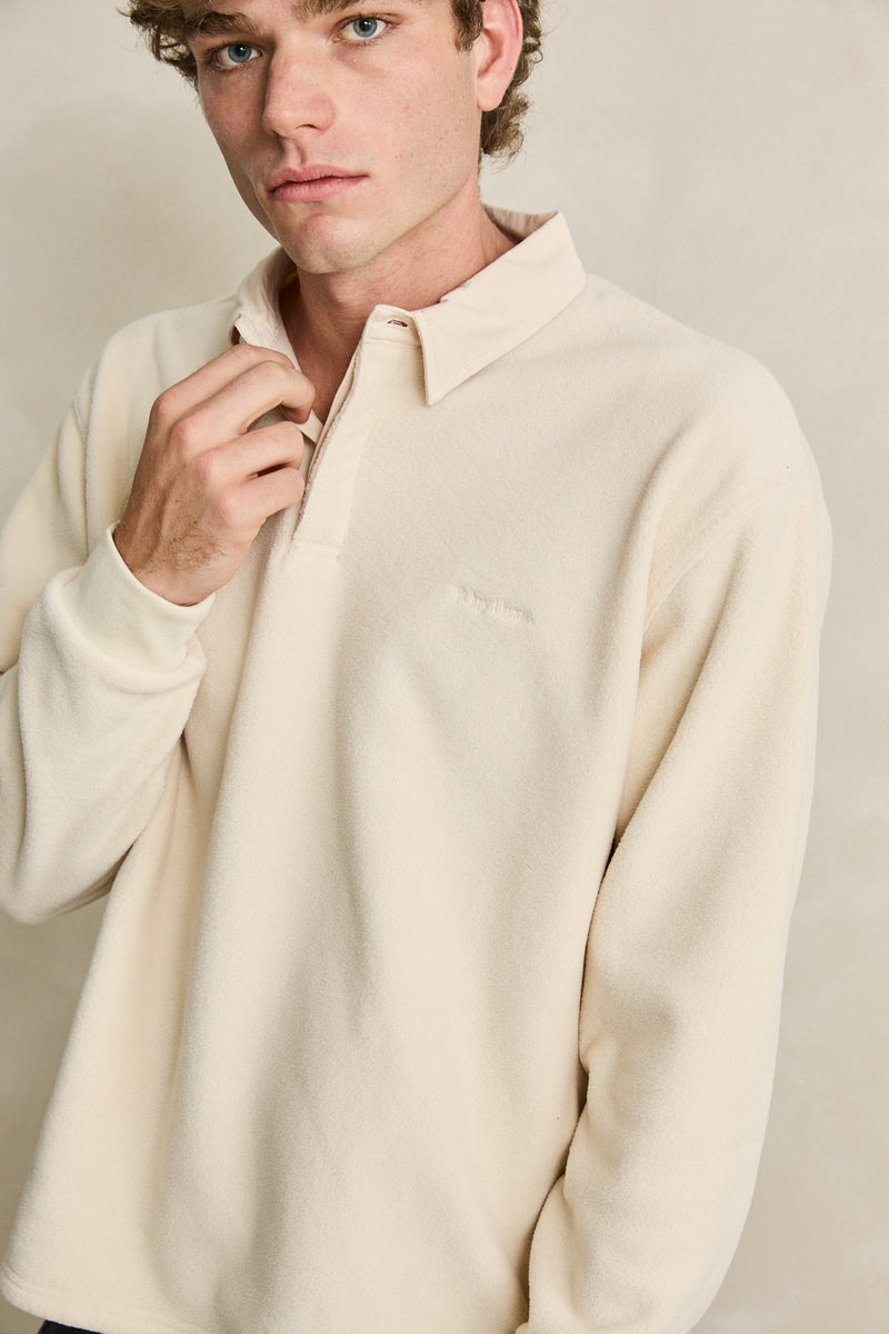 Chasm Polo Fleece Ecru – Rhythm