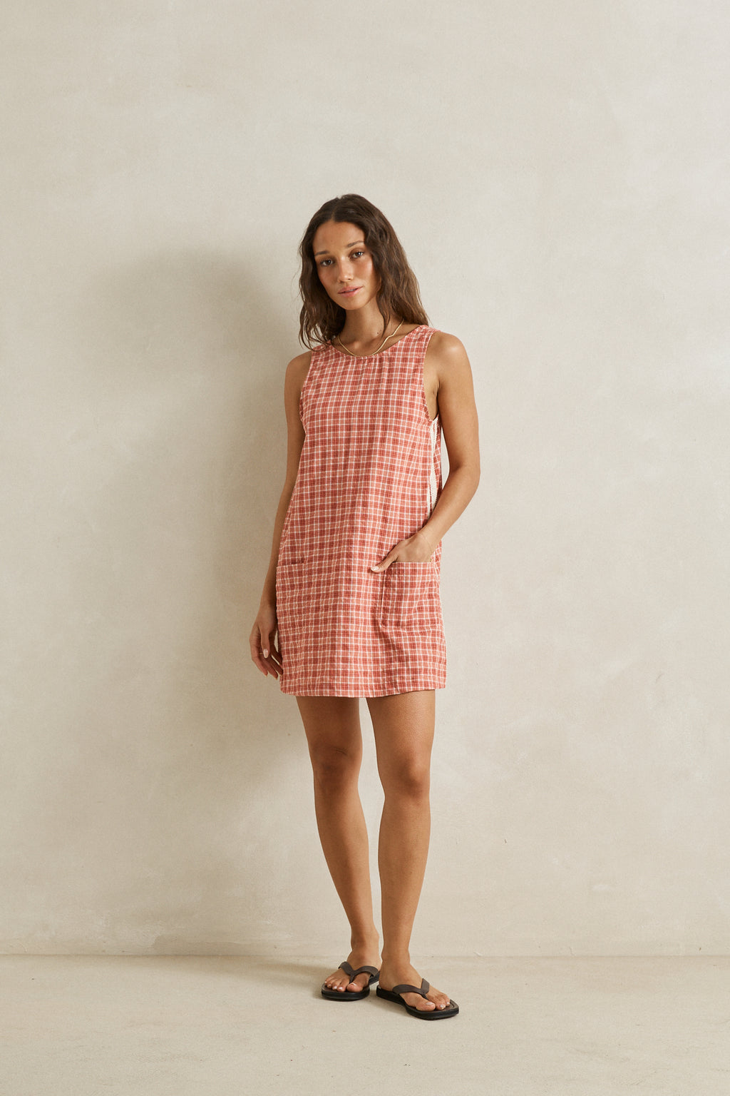 Hanalei Mini Dress Red Check – Rhythm
