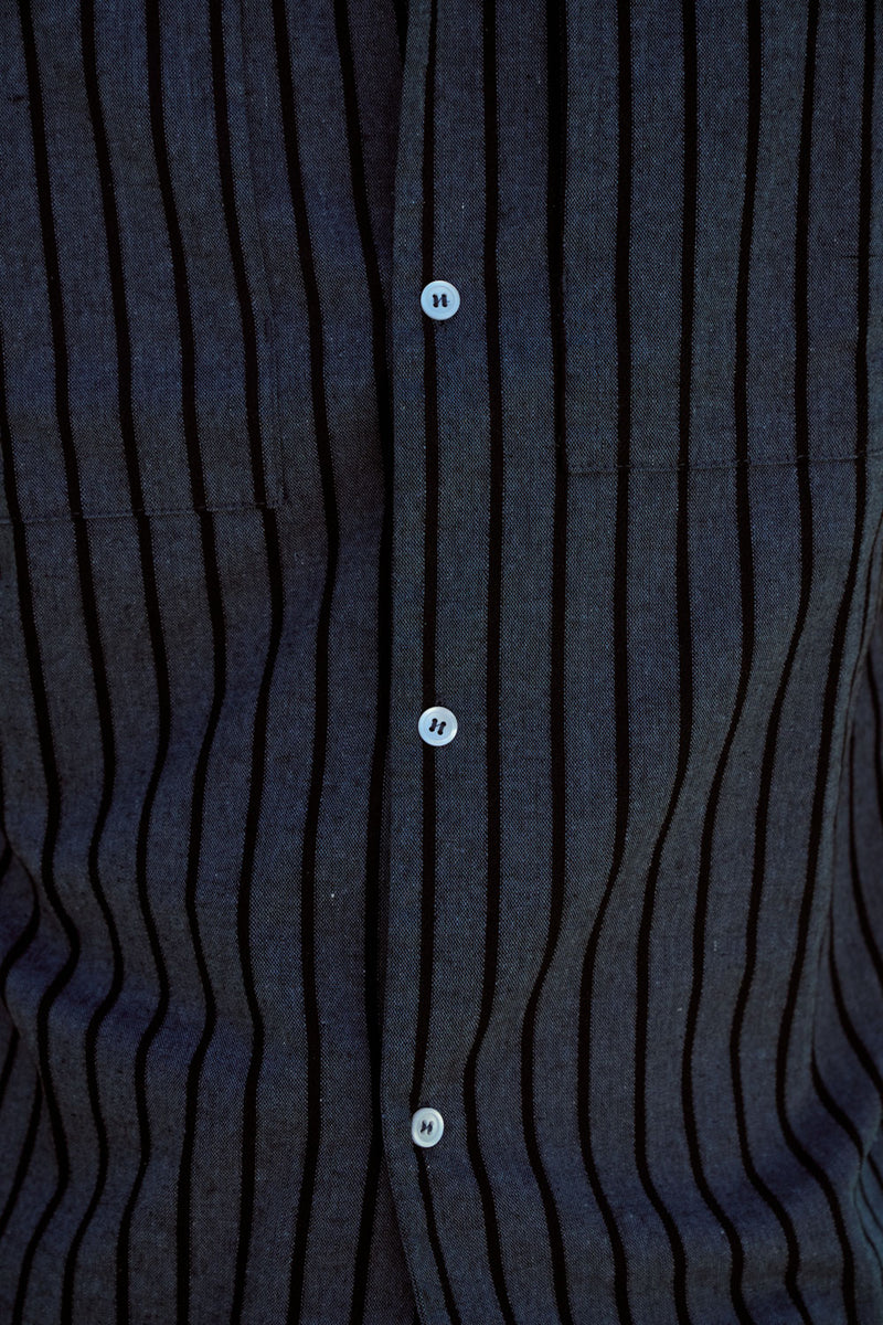 Crux Ss Shirt Indigo Stripe
