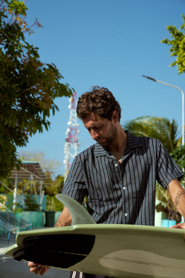 Crux Ss Shirt Indigo Stripe