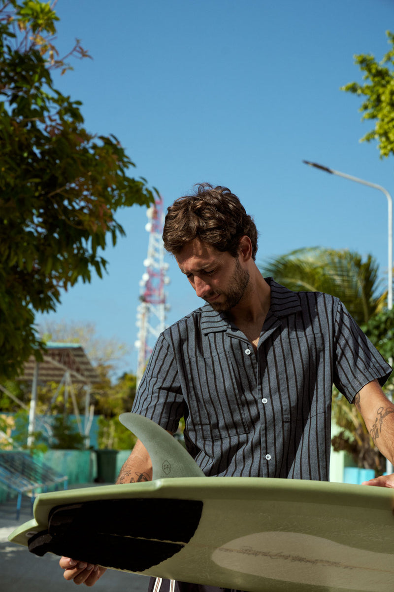 Crux Ss Shirt Indigo Stripe