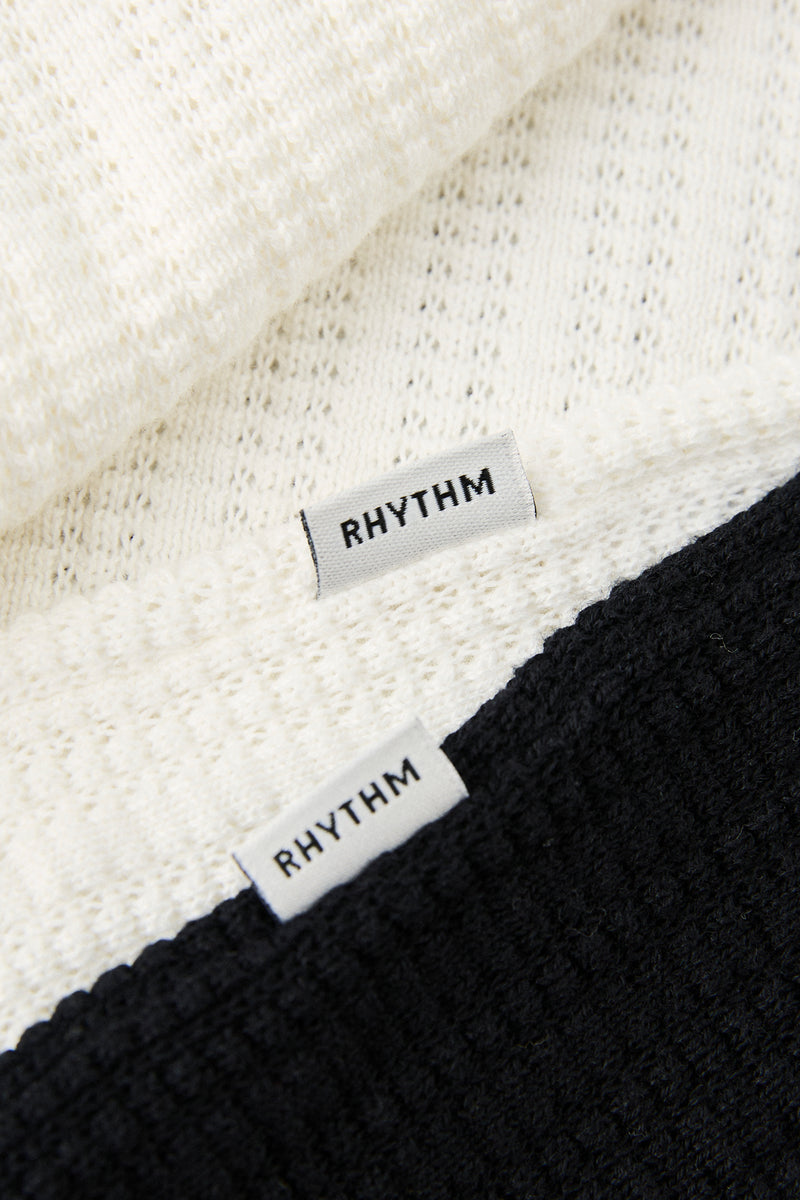Textured Knit Ss Tee Vintage White