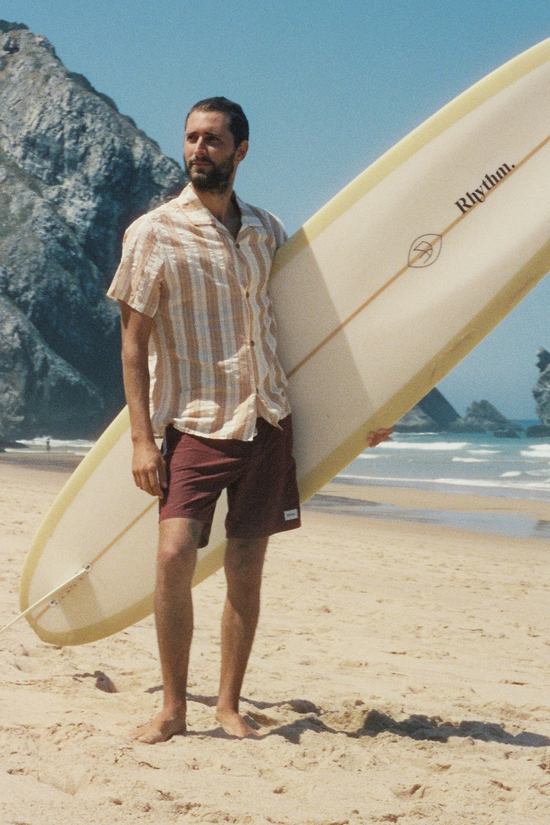 Vacation Stripe Ss Shirt Cedar