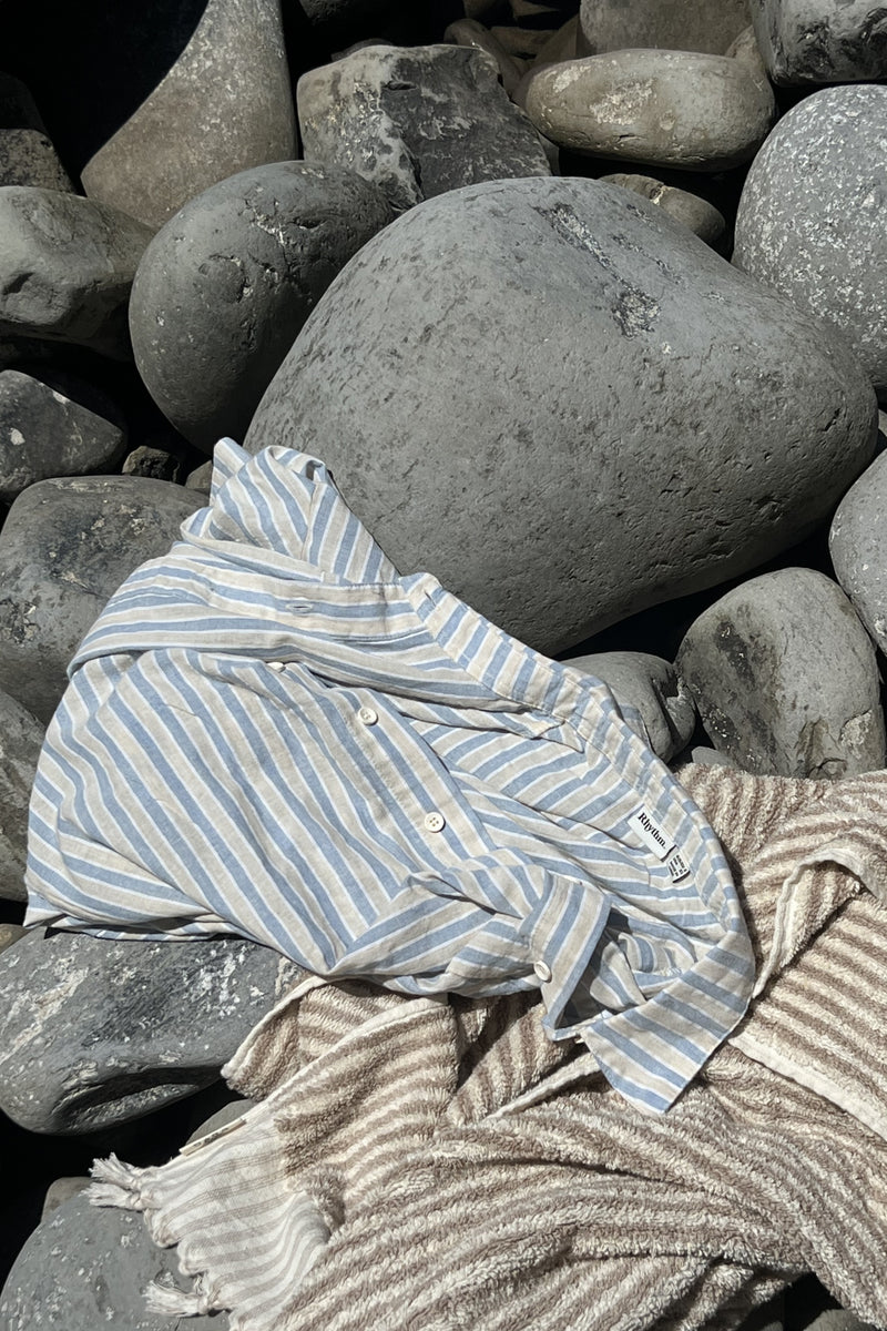Amore Stripe Oversized Shirt Blue Stripe