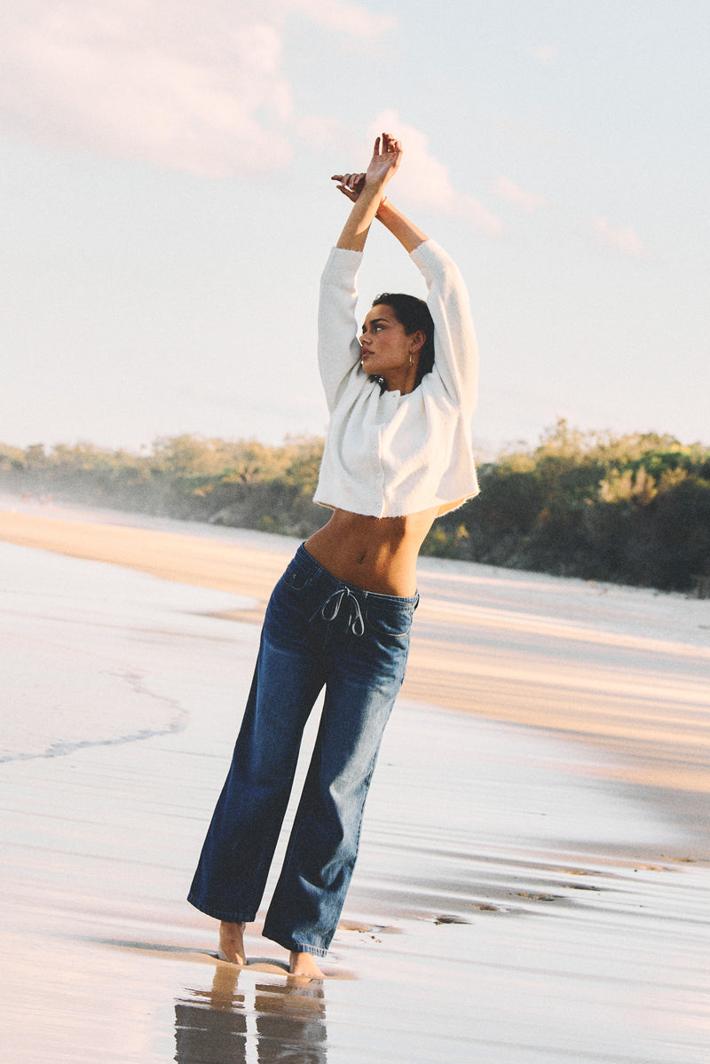 Charlie Low-Rise Denim Jean Dark Denim