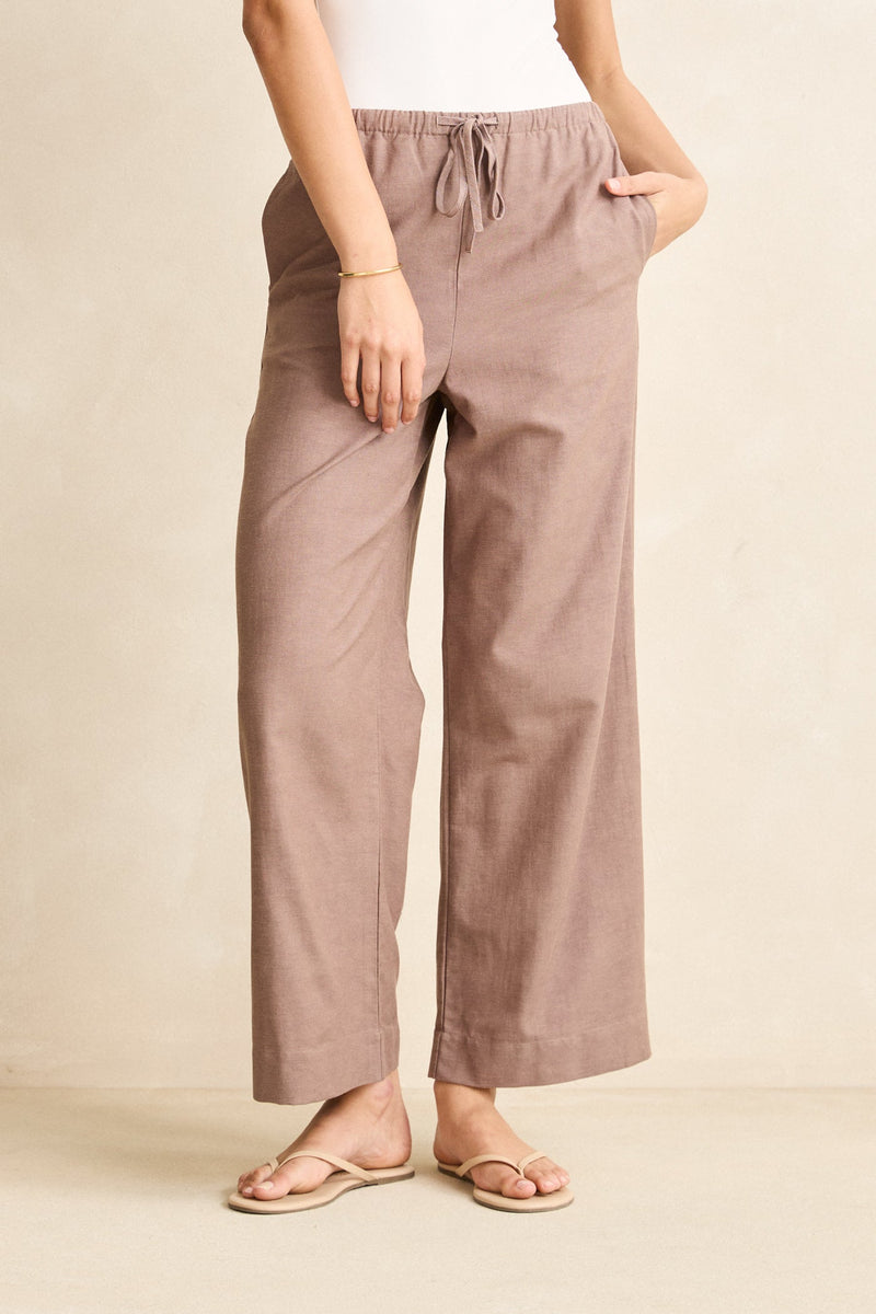 Classic Drawstring Pant Taupe