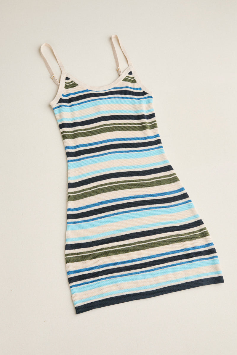 Luella Striped Knit Mini Dress