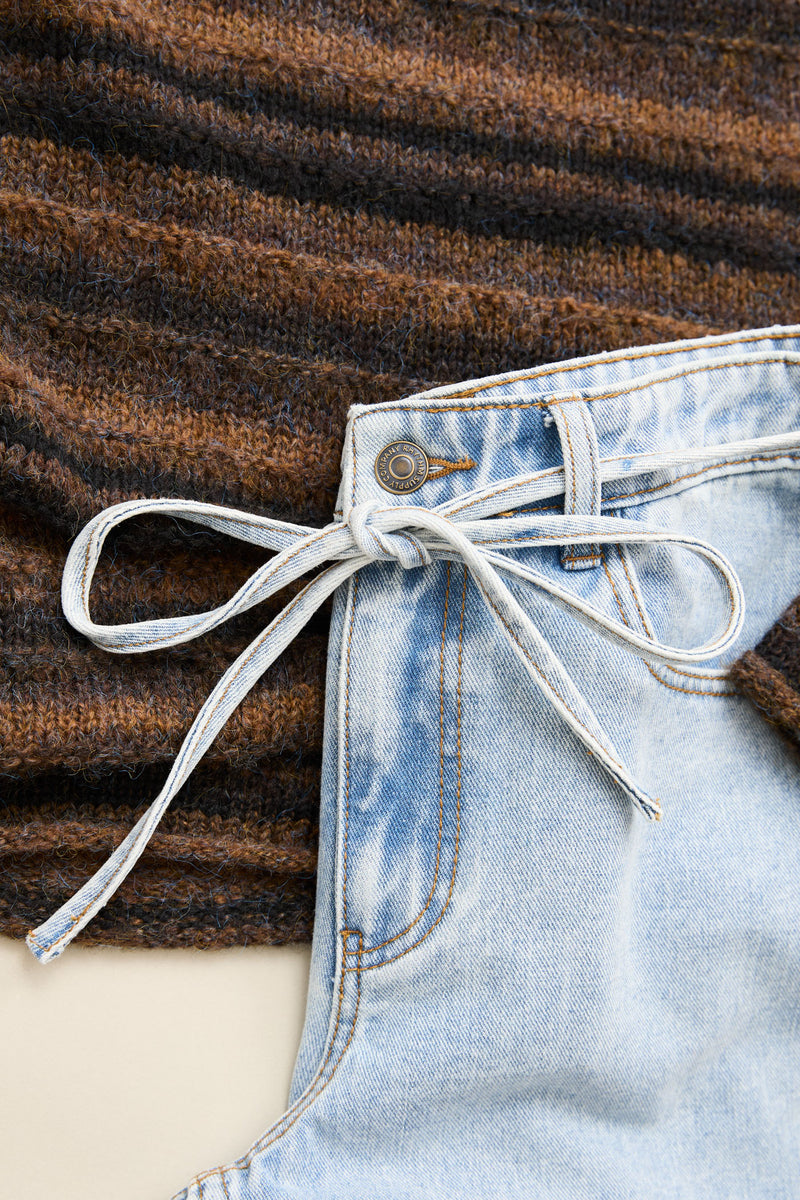 Charlie Low-Rise Denim Jean Light Wash