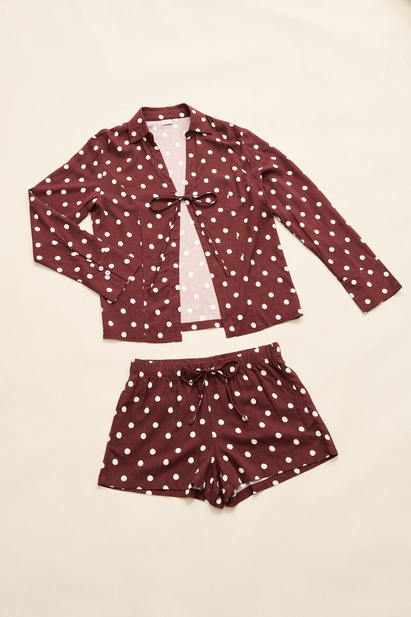 Polka Dot Beach Short Cafe