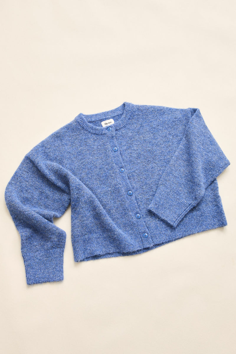 Estelle Fluffy Knit Cardigan  Blue