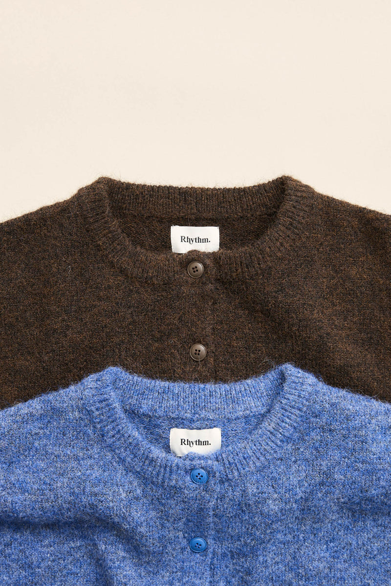 Estelle Fluffy Knit Cardigan  Chocolate