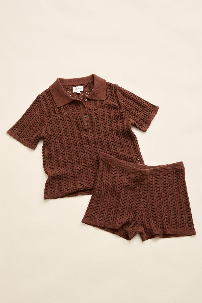 Porto Knit Top  Chocolate