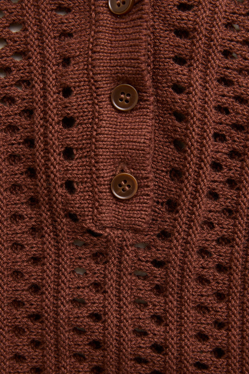Porto Knit Top  Chocolate