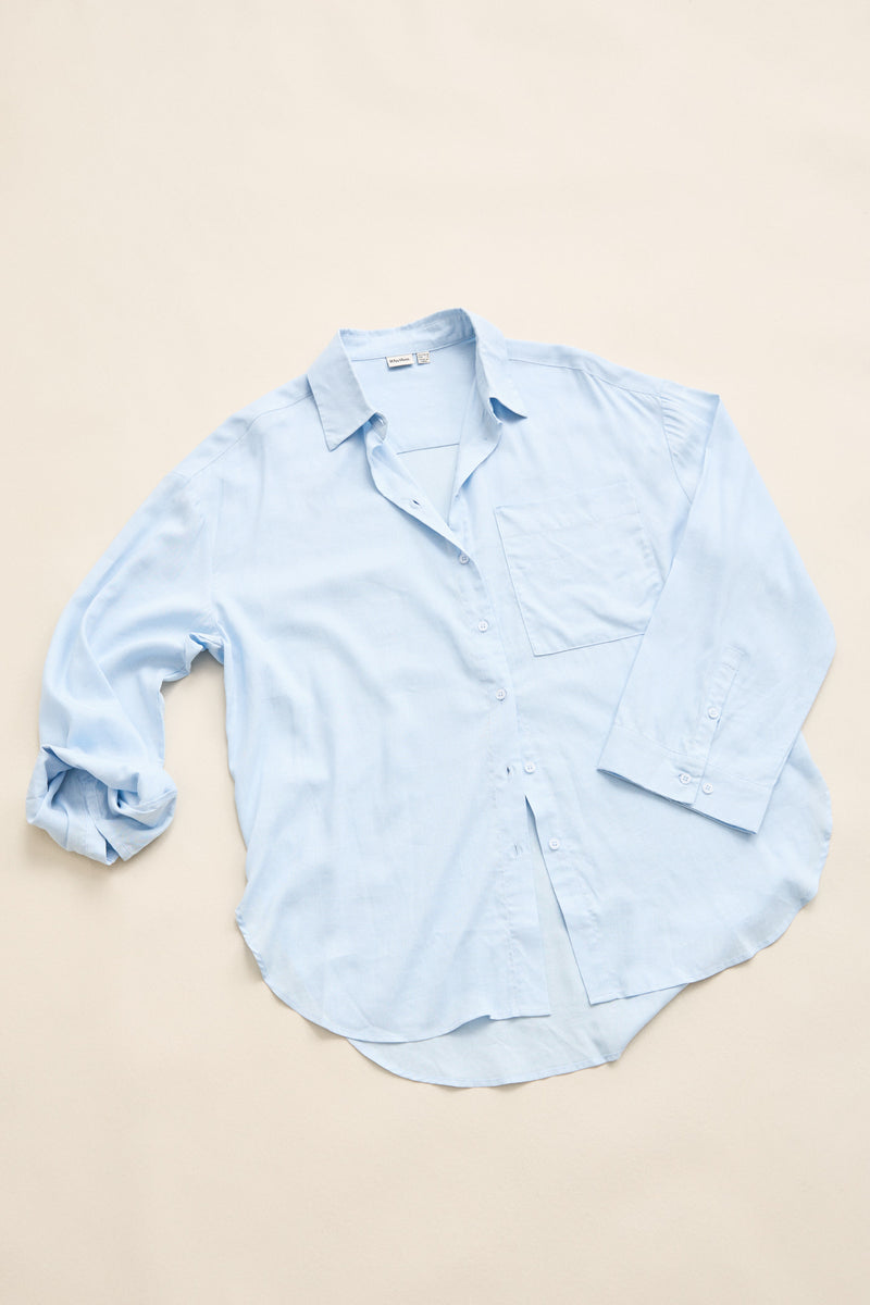 Pia Oversized Shirt  Blue
