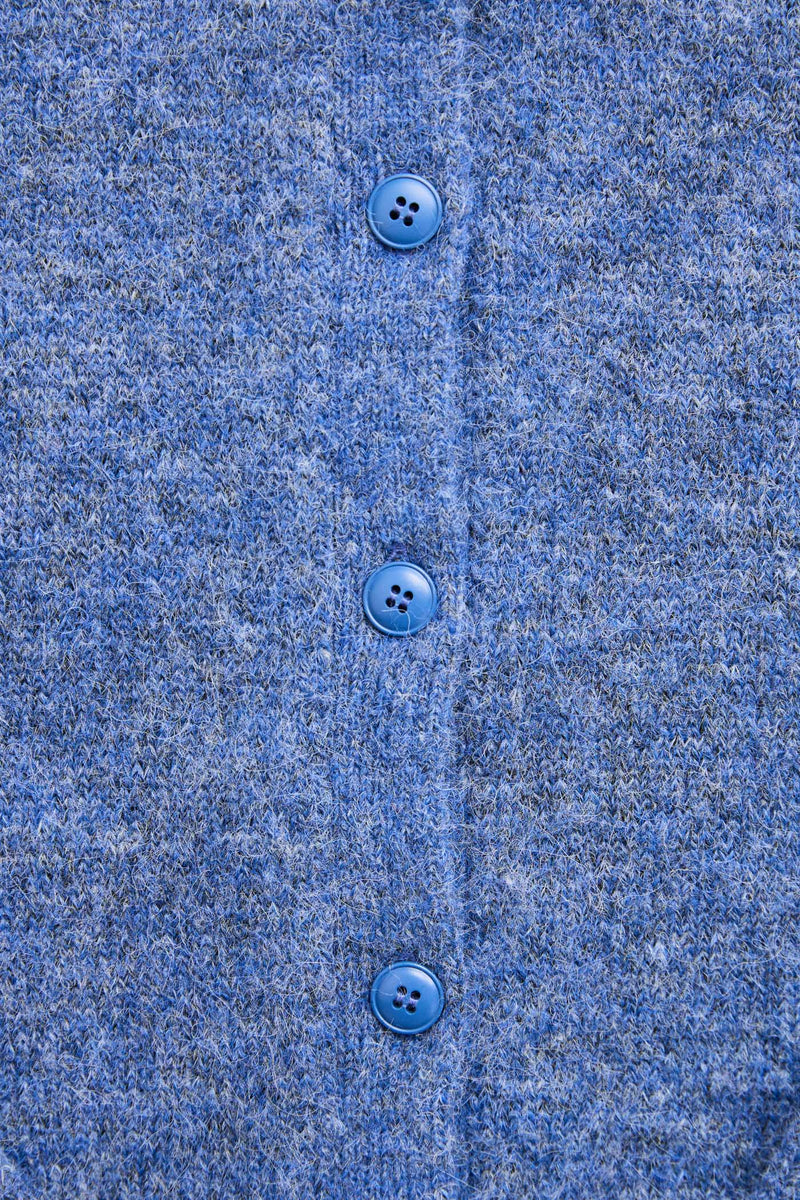 Estelle Fluffy Knit Cardigan  Blue