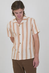 Vacation Stripe Ss Shirt Cedar