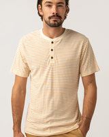 Linen Stripe SS Henley Natural