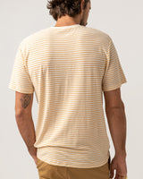 Linen Stripe SS Henley Natural