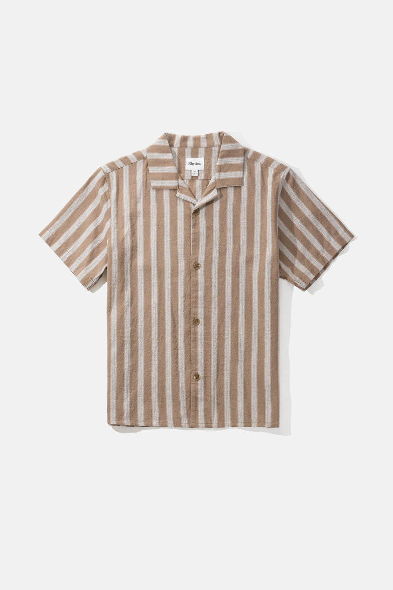 Vacation Stripe SS Shirt Latte