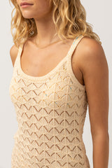 Marketta Knit Midi Dress Cream