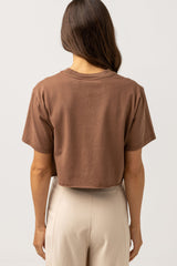 Sunbather Cut Off Boyfriend Tee Chocolate