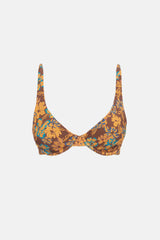 Oasis Floral Underwire Top Chocolate