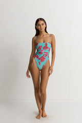 Inferna Floral Scrunched Side One Piece Spring