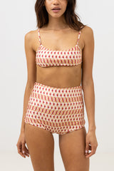 Maya Geo Crop Top Pink Salt