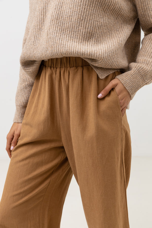 Sunrise Wide Leg Pant Tan
