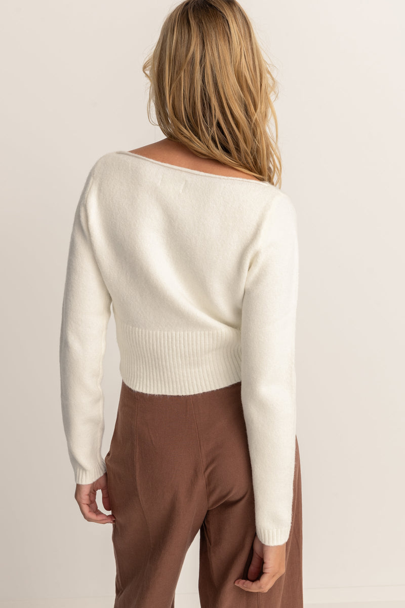 Chloe Knit Sweater White