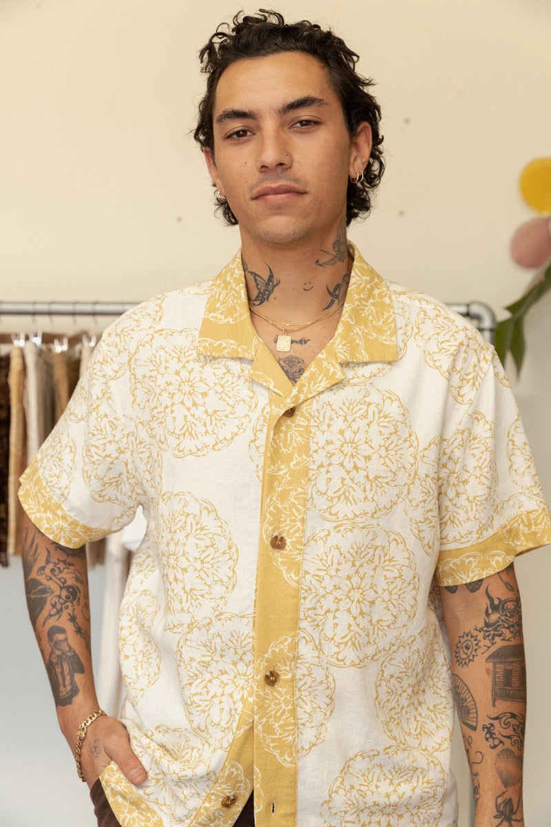 Shippo Cuban Linen Shirt Natural