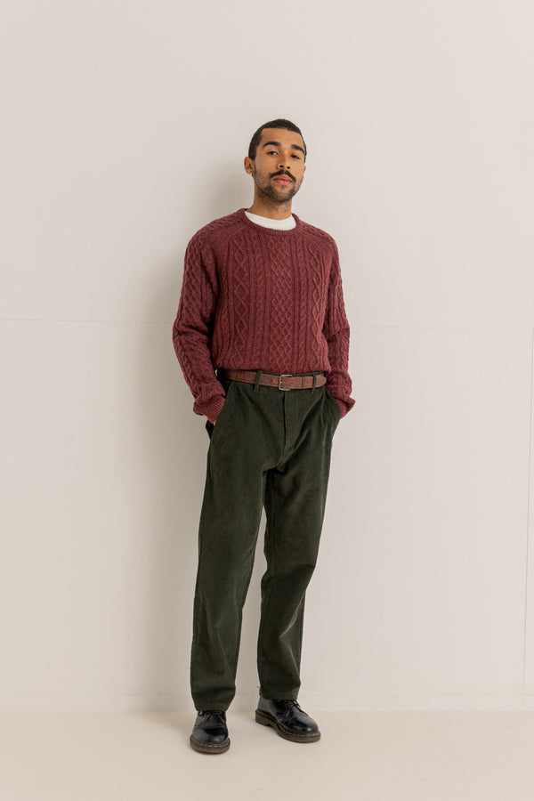 Mohair Fishermans Knit Mulberry