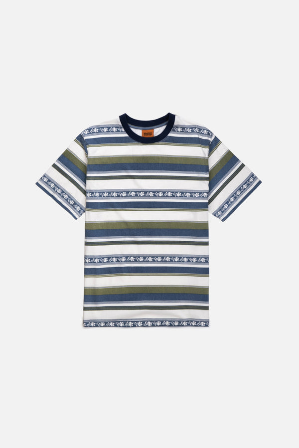 Libre Stripe SS Vintage T-Shirt Olive